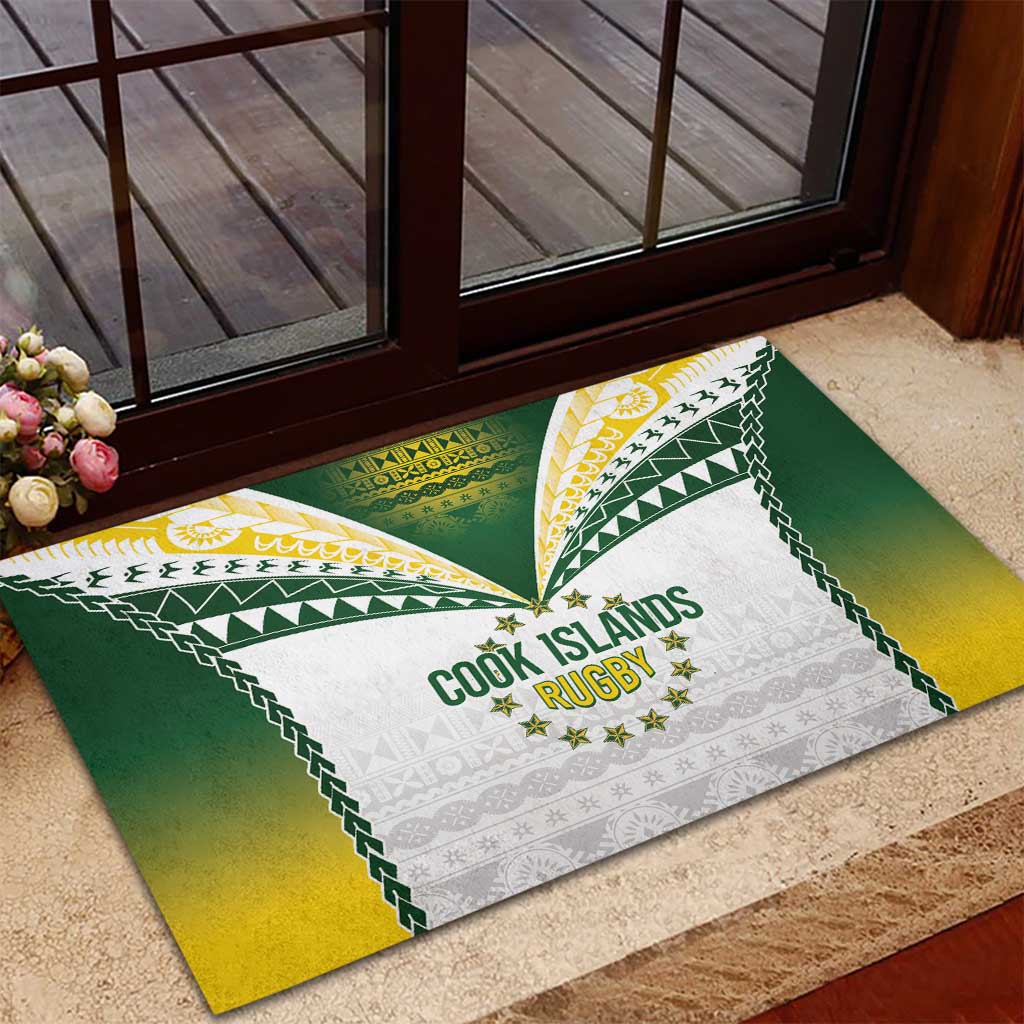 Cook Islands Rugby Rubber Doormat Kuki's Aitu Champions - Polynesian Pride