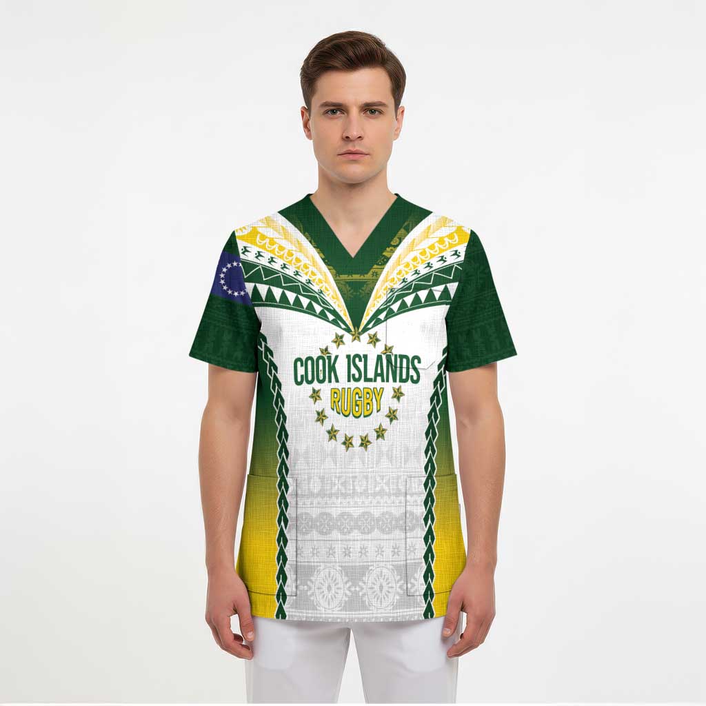 Cook Islands Rugby Custom Scrub Top Kuki's Aitu Champions - Polynesian Pride