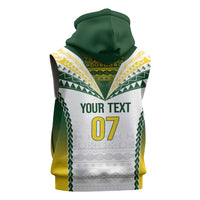 Cook Islands Rugby Custom Sleeveless Zip Hoodie Kuki's Aitu Champions - Polynesian Pride