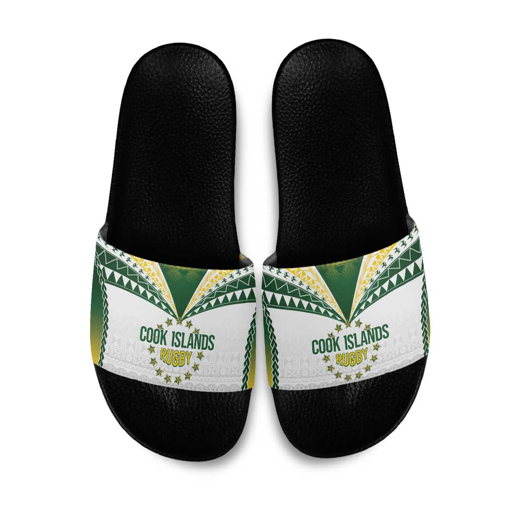 Cook Islands Rugby Slide Sandals Kuki's Aitu Champions - Polynesian Pride