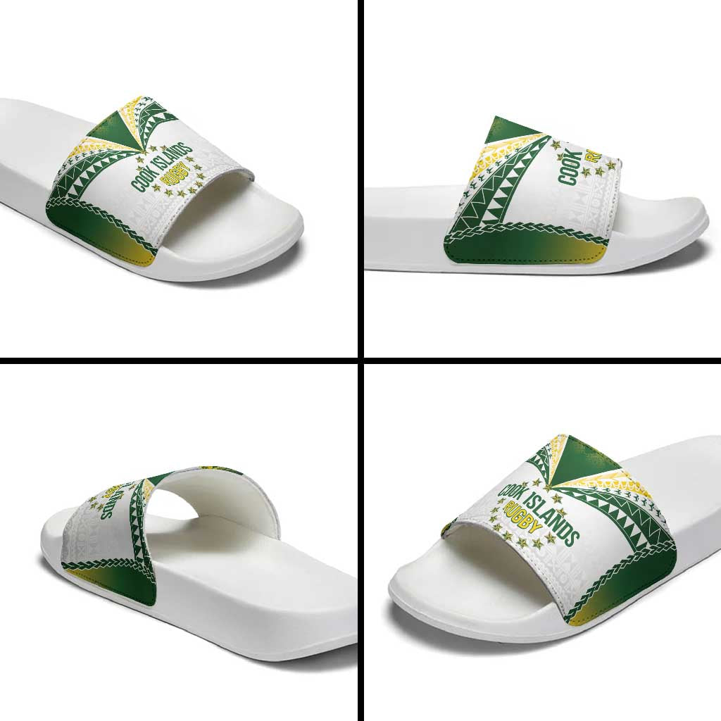 Cook Islands Rugby Slide Sandals Kuki's Aitu Champions - Polynesian Pride