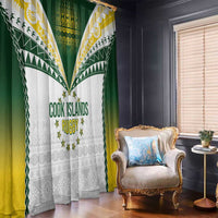Cook Islands Rugby Window Curtain Kuki's Aitu Champions - Polynesian Pride