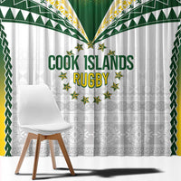 Cook Islands Rugby Window Curtain Kuki's Aitu Champions - Polynesian Pride