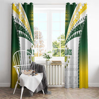 Cook Islands Rugby Window Curtain Kuki's Aitu Champions - Polynesian Pride