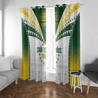 Cook Islands Rugby Window Curtain Kuki's Aitu Champions - Polynesian Pride