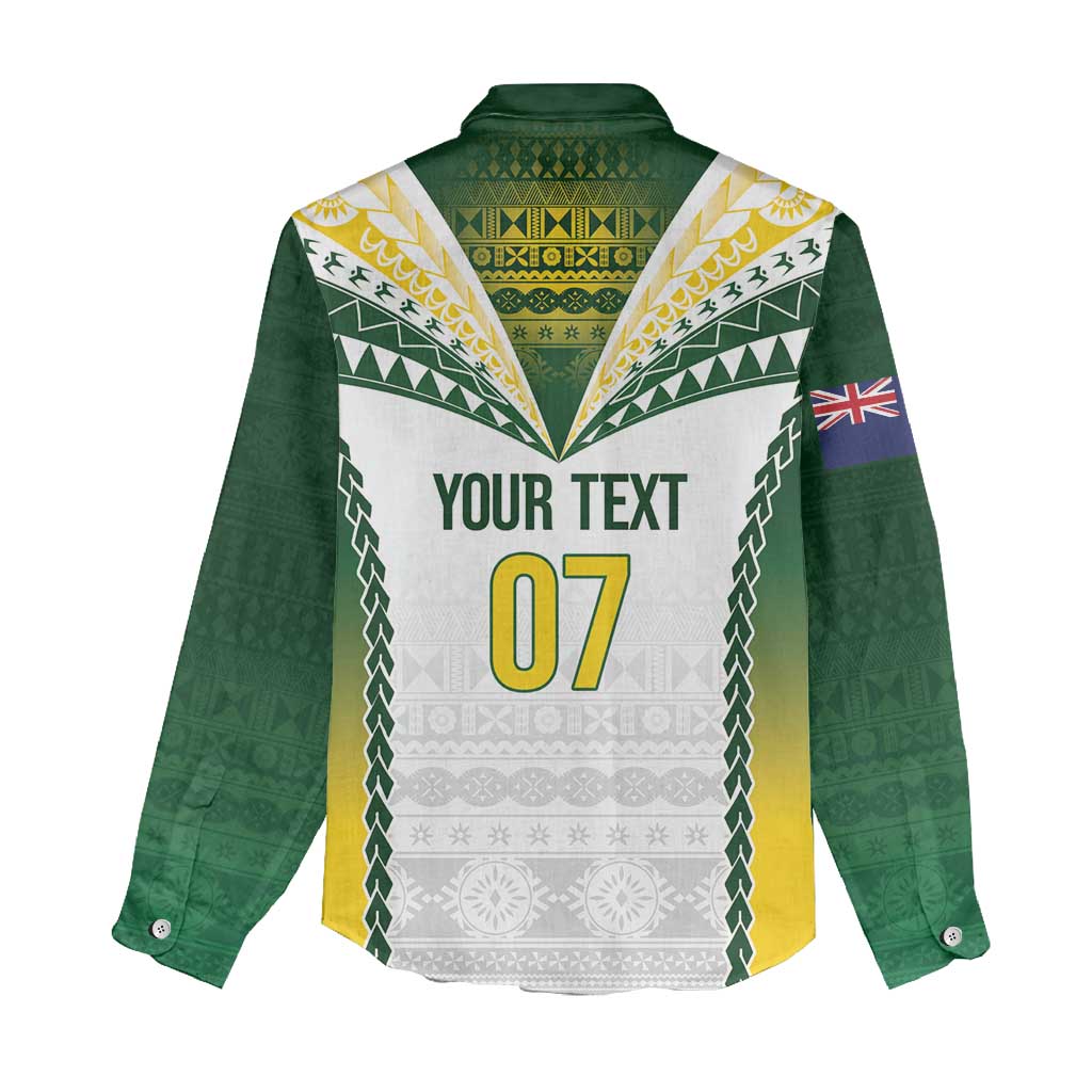 Cook Islands Rugby Custom Women Casual Shirt Kuki's Aitu Champions - Polynesian Pride