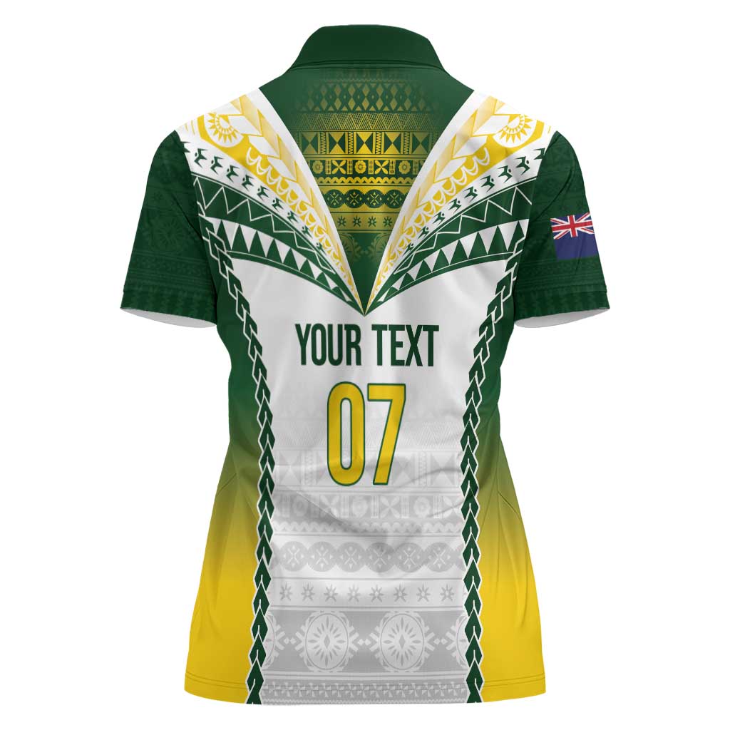 Cook Islands Rugby Custom Women Polo Shirt Kuki's Aitu Champions - Polynesian Pride