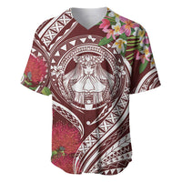 Aloha Hawaii Big Island Baseball Jersey Ohia Lehua Wahine LT7 Red - Polynesian Pride