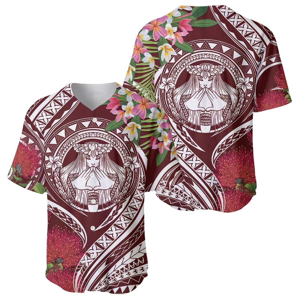 Aloha Hawaii Big Island Baseball Jersey Ohia Lehua Wahine LT7 - Polynesian Pride