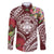 Aloha Hawaii Big Island Family Matching Puletasi and Hawaiian Shirt Ohia Lehua Wahine