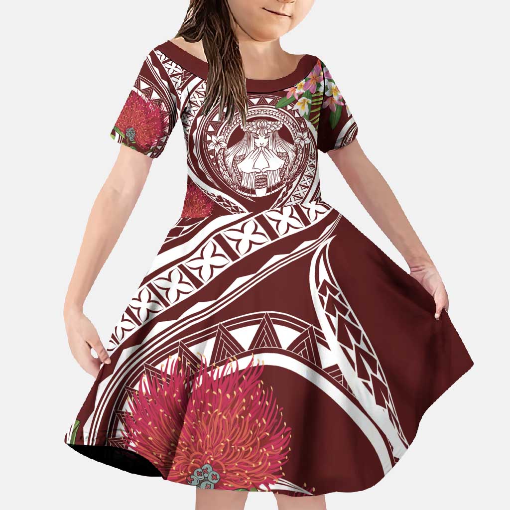 Aloha Hawaii Big Island Family Matching Tank Maxi Dress and Hawaiian Shirt Ohia Lehua Wahine