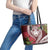 Aloha Hawaii Big Island Leather Tote Bag Ohia Lehua Wahine