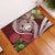Aloha Hawaii Big Island Rubber Doormat Ohia Lehua Wahine