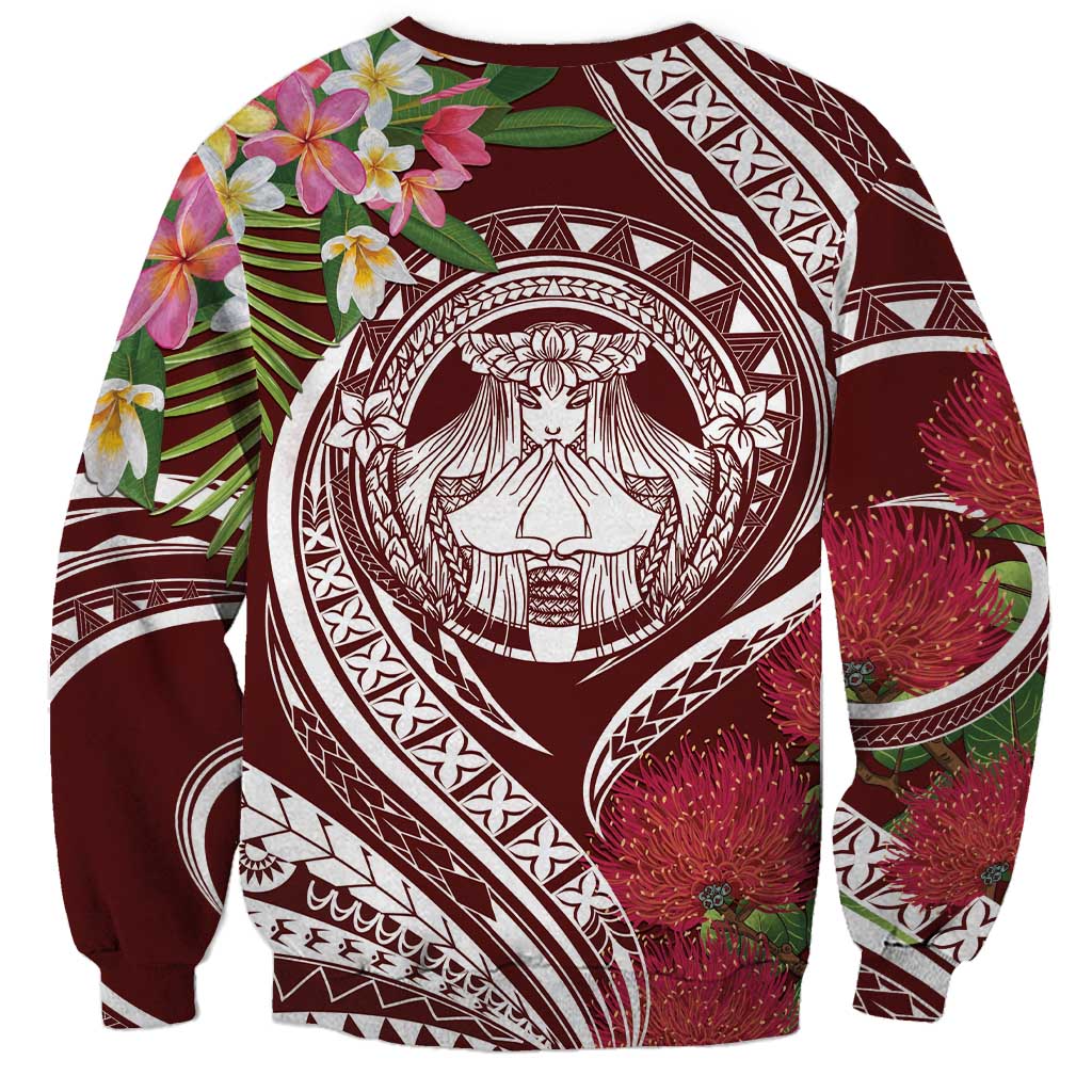Aloha Hawaii Big Island Sweatshirt Ohia Lehua Wahine