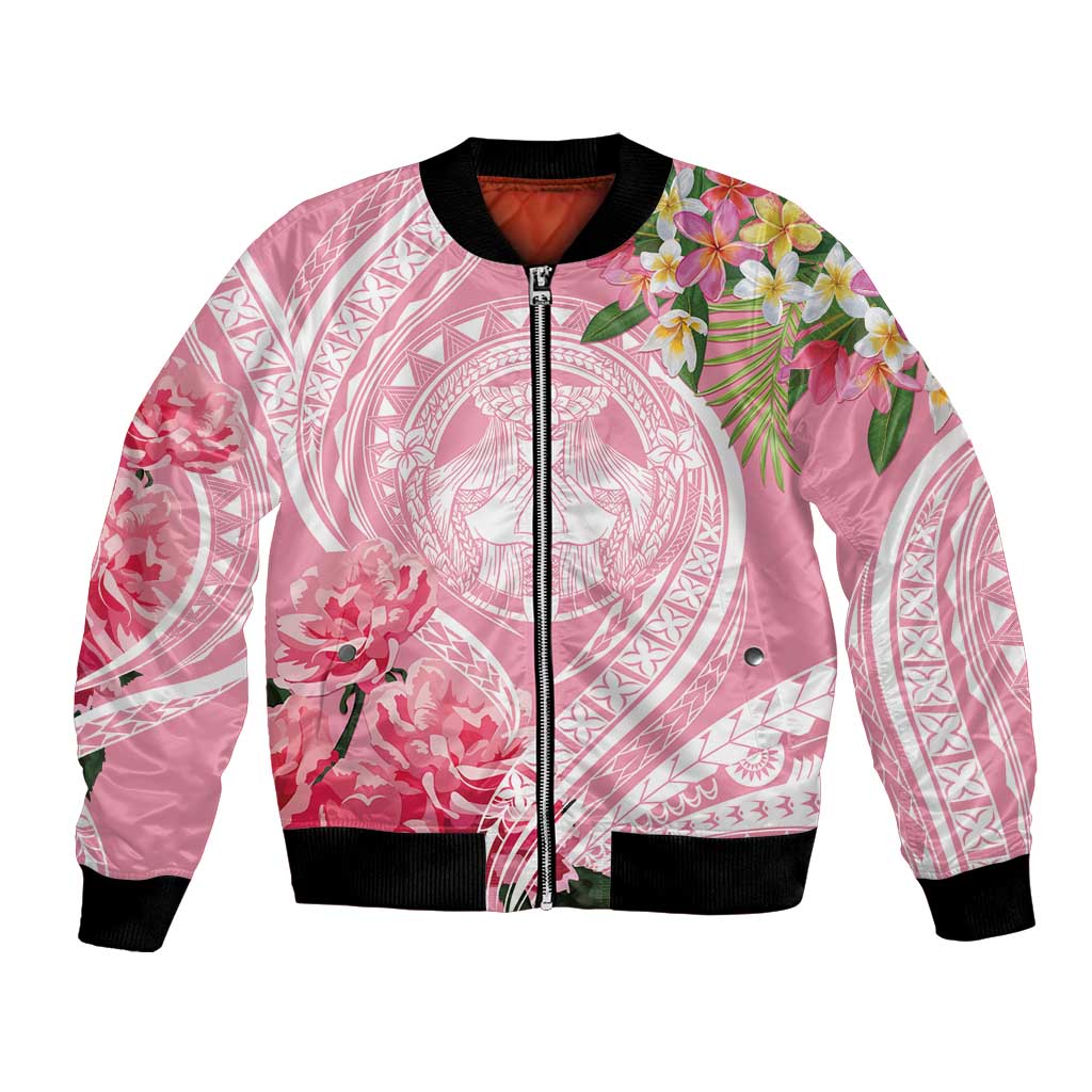 Aloha Hawaii Maui Bomber Jacket Goddess Lokelani Rose LT7 Unisex Pink - Polynesian Pride