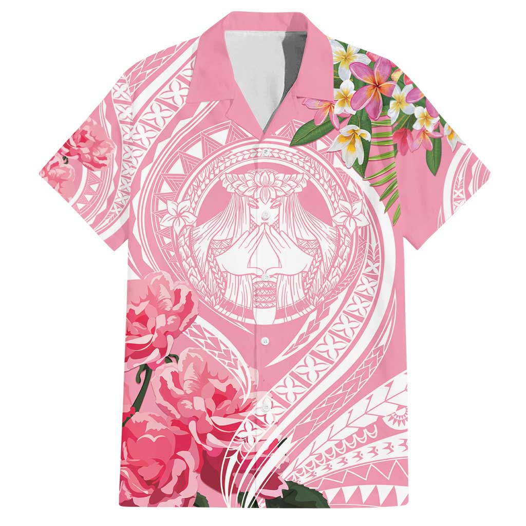 Aloha Hawaii Maui Family Matching Long Sleeve Bodycon Dress and Hawaiian Shirt Goddess Lokelani Rose