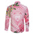 Aloha Hawaii Maui Family Matching Off The Shoulder Long Sleeve Dress and Hawaiian Shirt Goddess Lokelani Rose