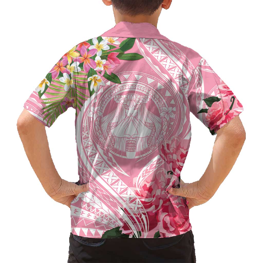Aloha Hawaii Maui Family Matching Puletasi and Hawaiian Shirt Goddess Lokelani Rose