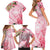 Aloha Hawaii Maui Family Matching Short Sleeve Bodycon Dress and Hawaiian Shirt Goddess Lokelani Rose