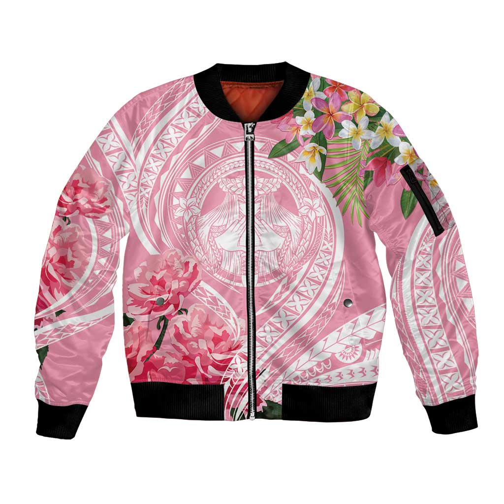 Aloha Hawaii Maui Sleeve Zip Bomber Jacket Goddess Lokelani Rose
