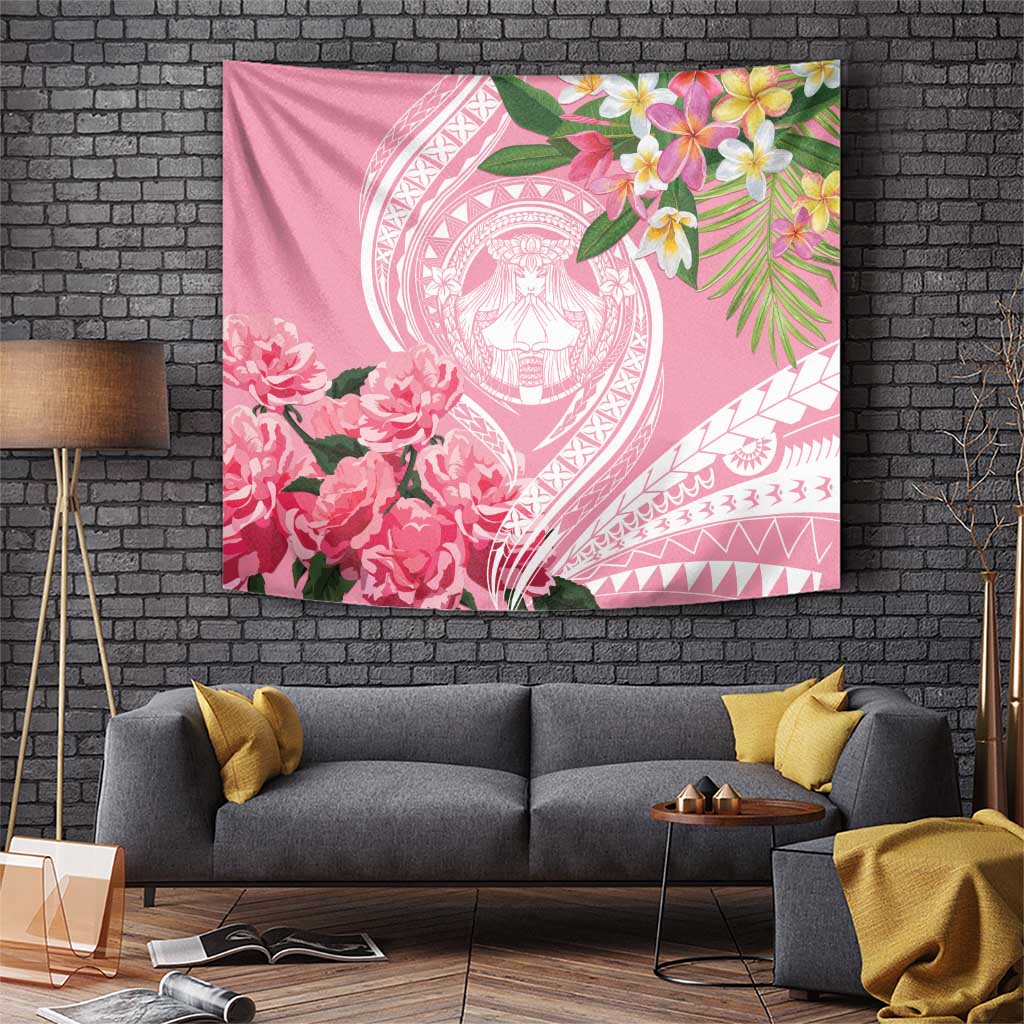 Aloha Hawaii Maui Tapestry Goddess Lokelani Rose LT7 Pink - Polynesian Pride