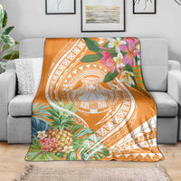 Aloha Hawaii Lanai Blanket Frangipani Mix Pineapple