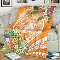 Aloha Hawaii Lanai Blanket Frangipani Mix Pineapple