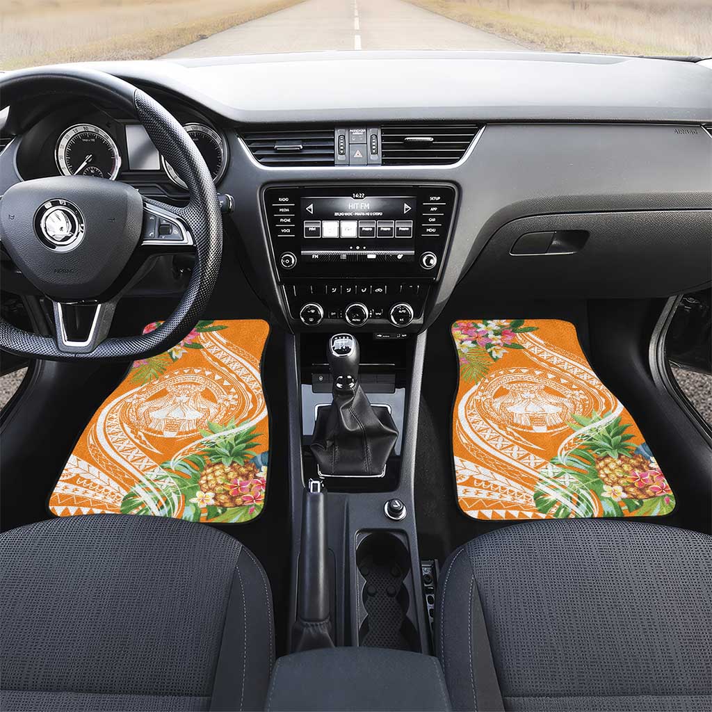 Aloha Hawaii Lanai Car Mats Frangipani Mix Pineapple