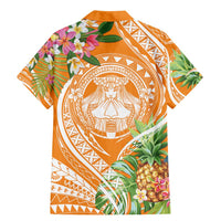 Aloha Hawaii Lanai Family Matching Mermaid Dress and Hawaiian Shirt Frangipani Mix Pineapple