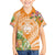 Aloha Hawaii Lanai Family Matching Off The Shoulder Long Sleeve Dress and Hawaiian Shirt Frangipani Mix Pineapple