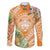 Aloha Hawaii Lanai Family Matching Short Sleeve Bodycon Dress and Hawaiian Shirt Frangipani Mix Pineapple