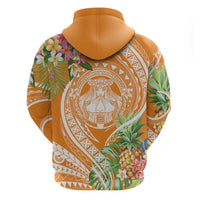 Aloha Hawaii Lanai Hoodie Frangipani Mix Pineapple