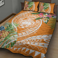 Aloha Hawaii Lanai Quilt Bed Set Frangipani Mix Pineapple