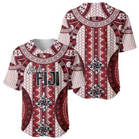 Bula Fiji Vintage Baseball Jersey Scarlet Masi Motifs