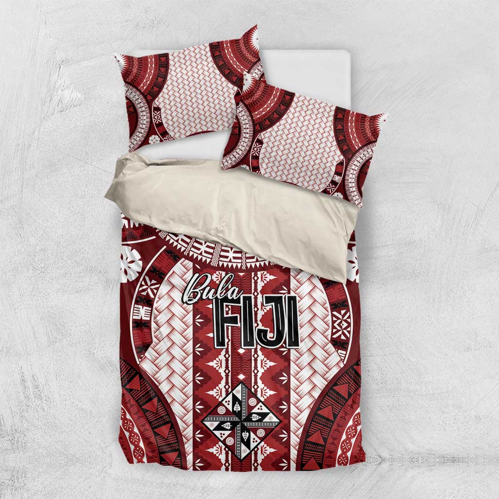 Bula Fiji Vintage Bedding Set Scarlet Masi Motifs