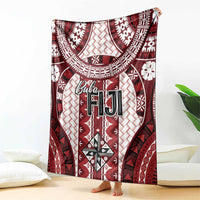 Bula Fiji Vintage Blanket Scarlet Masi Motifs