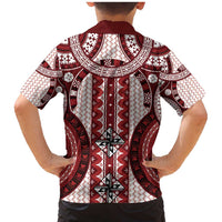 Bula Fiji Vintage Family Matching Mermaid Dress and Hawaiian Shirt Scarlet Masi Motifs