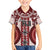 Bula Fiji Vintage Family Matching Off Shoulder Short Dress and Hawaiian Shirt Scarlet Masi Motifs