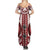 Bula Fiji Vintage Family Matching Summer Maxi Dress and Hawaiian Shirt Scarlet Masi Motifs