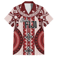 Bula Fiji Vintage Hawaiian Shirt Scarlet Masi Motifs