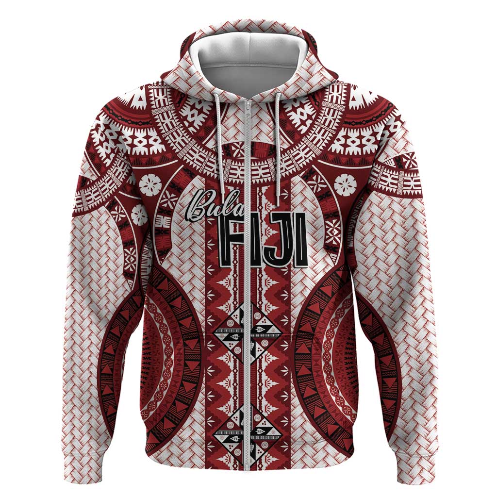 Bula Fiji Vintage Hoodie Scarlet Masi Motifs