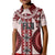 Bula Fiji Vintage Kid Polo Shirt Scarlet Masi Motifs