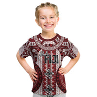 Bula Fiji Vintage Kid T Shirt Scarlet Masi Motifs