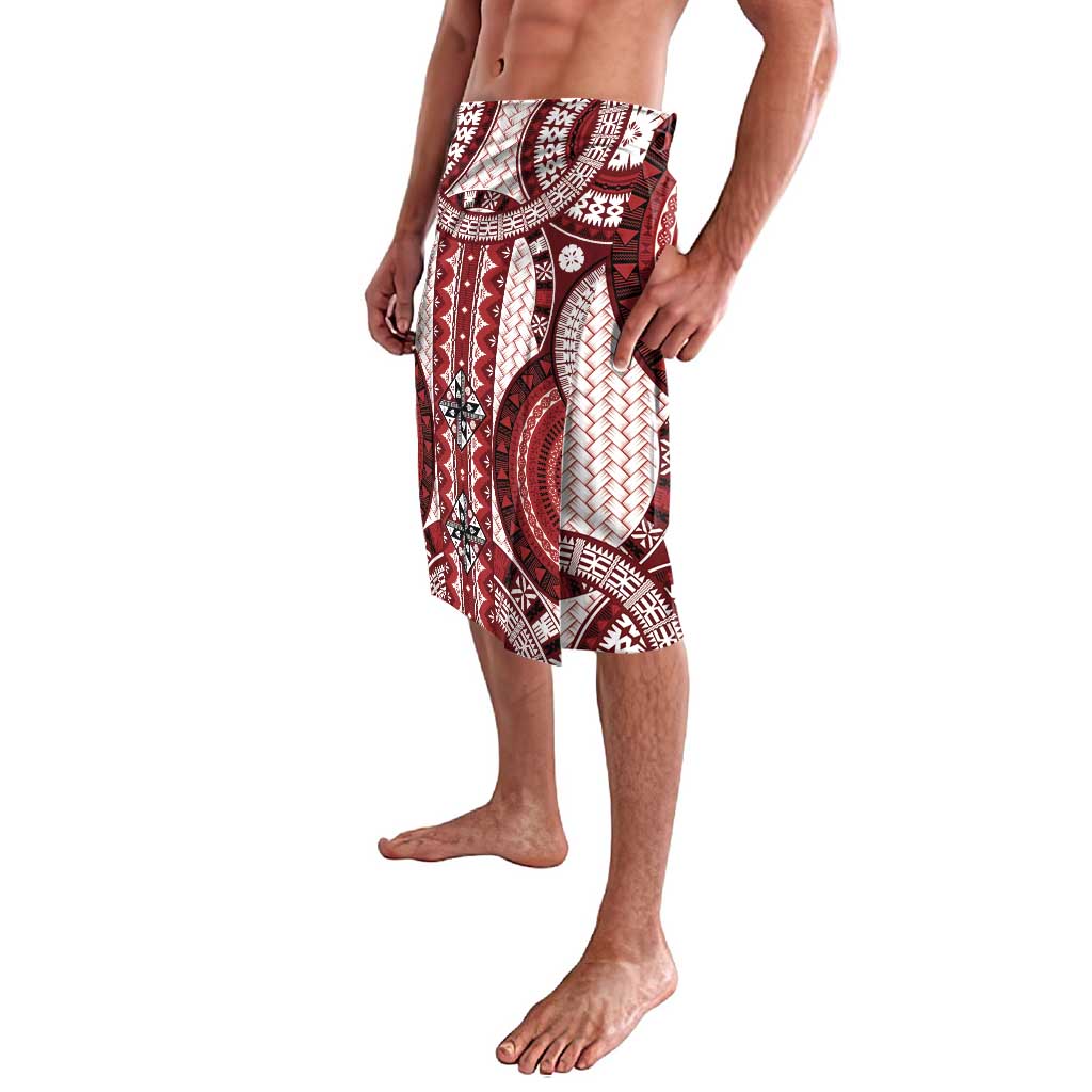 Bula Fiji Vintage Lavalava Scarlet Masi Motifs