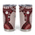 Bula Fiji Vintage Tumbler Cup Scarlet Masi Motifs