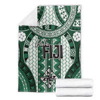 Bula Fiji Vintage Blanket Phthalo Green Masi Motifs