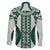 Bula Fiji Vintage Family Matching Summer Maxi Dress and Hawaiian Shirt Phthalo Green Masi Motifs