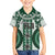 Bula Fiji Vintage Hawaiian Shirt Phthalo Green Masi Motifs
