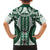 Bula Fiji Vintage Hawaiian Shirt Phthalo Green Masi Motifs