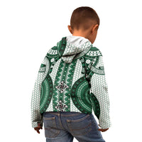Bula Fiji Vintage Kid Hoodie Phthalo Green Masi Motifs